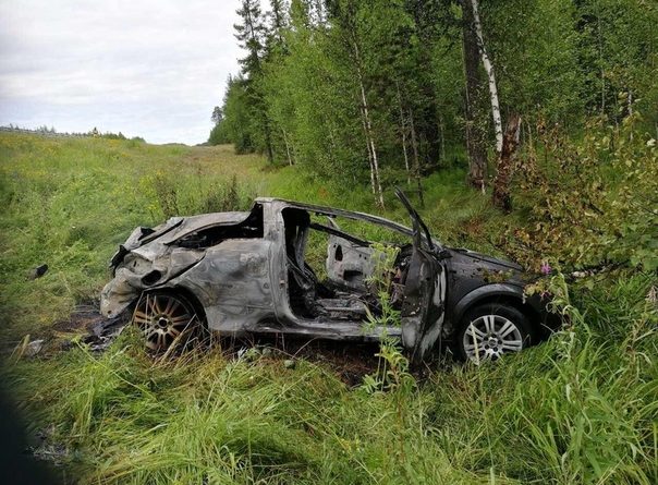 В Нефтеюганском районе разбился и сгорел автомобиль "Опель Астра", погиб пассажир