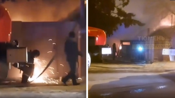 Пожарные болгаркой вырезали ворота. В пожаре на Депутатской погиб мужчина